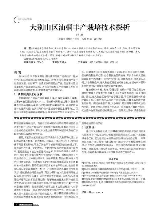 大别山区油桐丰产栽培技术探析