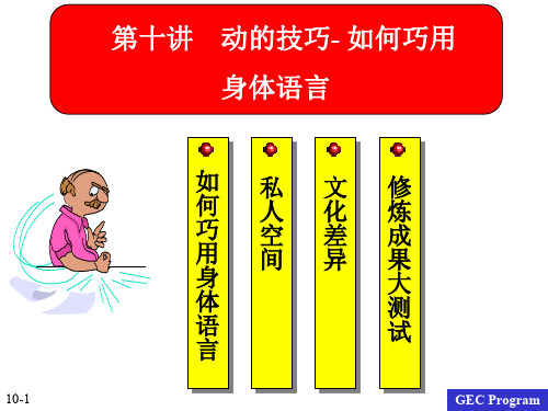 教你如何巧用身体语言(ppt 16页)