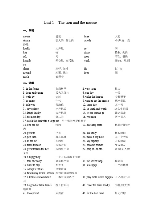 译林小学英语6B Unit 1-3单元知识点汇总