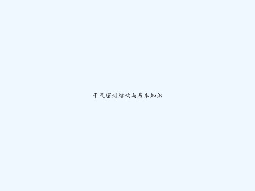 干气密封结构与基本知识 PPT