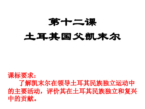 2020-2021学年岳麓版选修四土耳其国父凯末尔    课件(31张 )