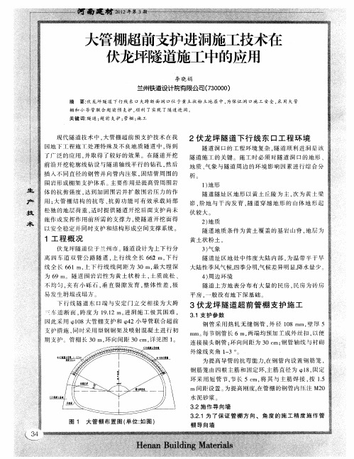 大管棚超前支护进洞施工技术在伏龙坪隧道施工中的应用