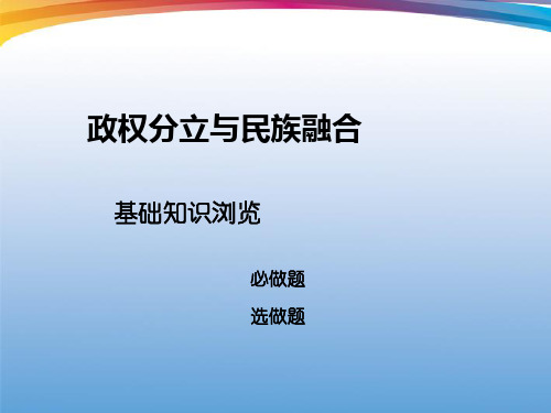 七年级历史上册第四单元《政权分立与民族融合》人教新课标版PPT课件