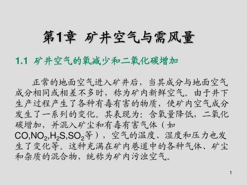 矿井通风与安全第1章  矿井空气与需风量