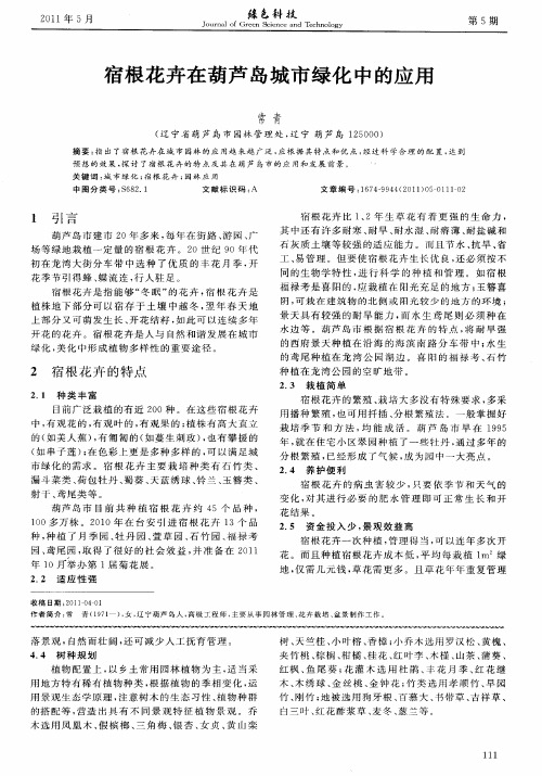 宿根花卉在葫芦岛城市绿化中的应用