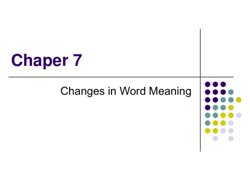 Chaper7changesinwordmeaning