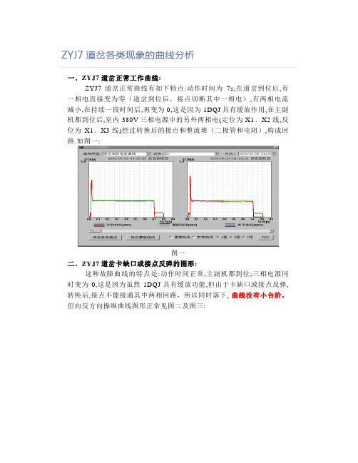 铁道铁路职业考试ZYJ7道岔各类现象的曲线分析论文