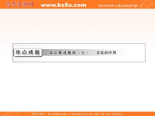 高考政治一轮复习课件:文化生活 第一单元 串点成面 知识集成板块七 文化的作用