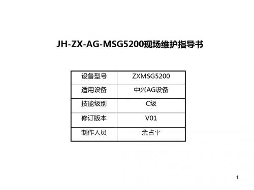 JH-ZX-AG-MSG5200现场维护指导书-PPT精选文档