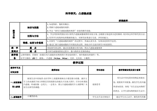 人教小学科学1.3凸透镜成像