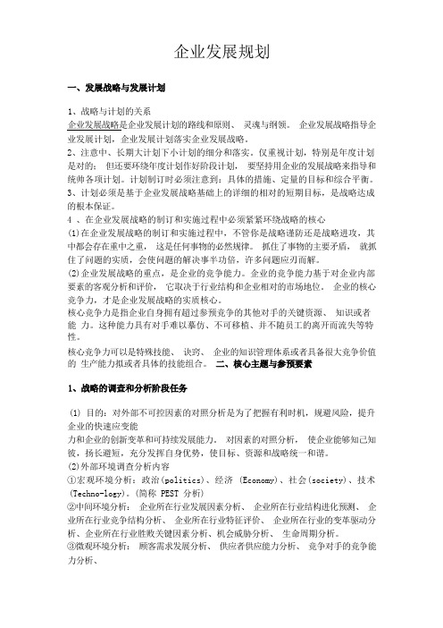 企业发展规划与战略规划