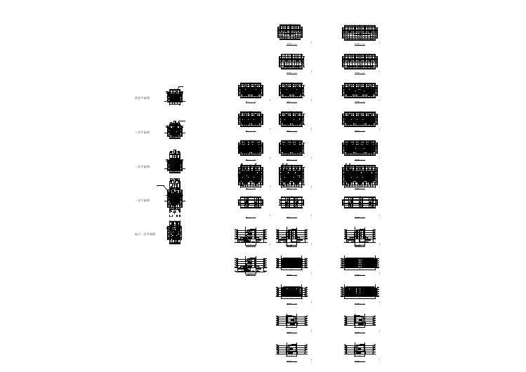 某地四层叠拼别墅160 180㎡CAD户型图