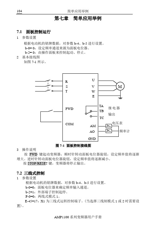 AMP1100用户手册第七章 简单使用范例