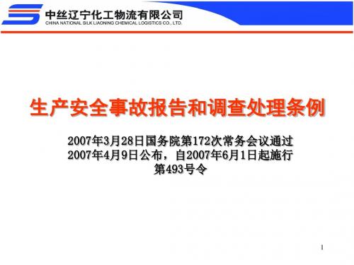 生产安全干事故报告和调查处理条例