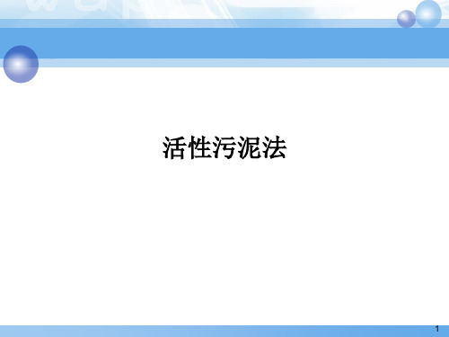 活性污泥法原理与应用