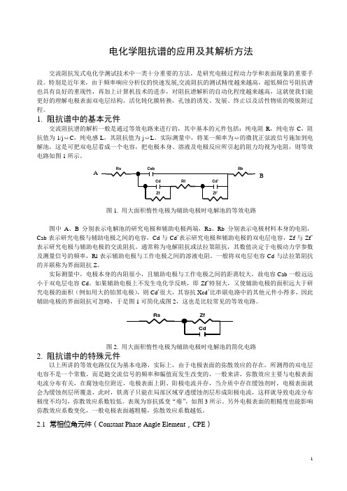 电化学阻抗谱的应用及其解析方法