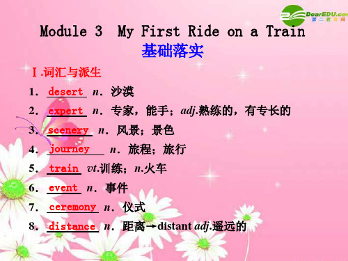 2012版高考英语大一轮复习 TB1 Module 3 My First Ride on a Tra