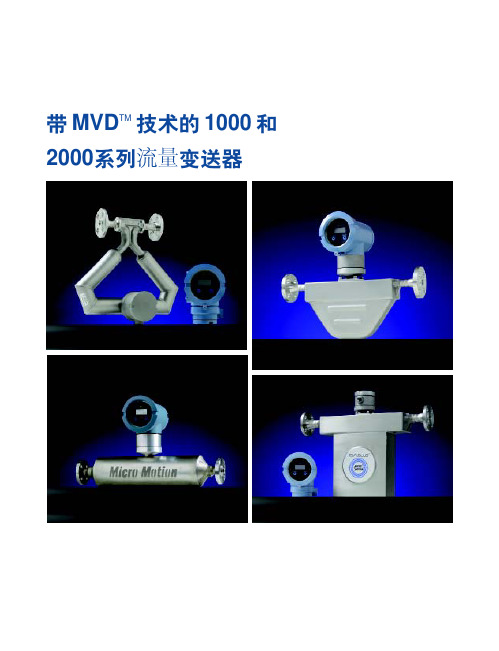 艾默生高准 带 MVDTM 技术的 1000 和 2000系列流量变送器