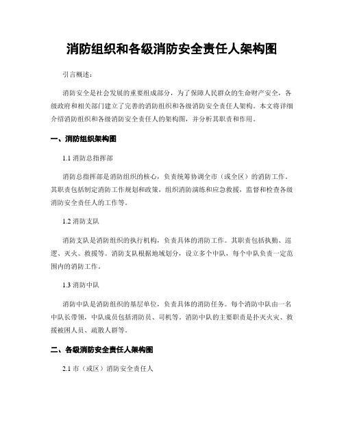 消防组织和各级消防安全责任人架构图