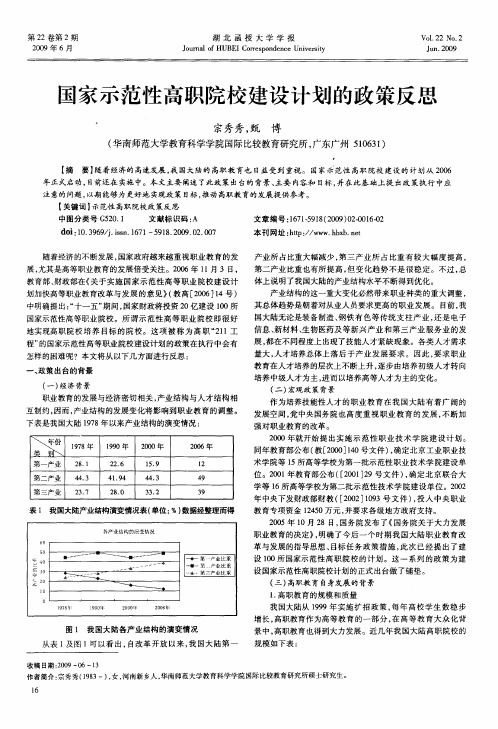 国家示范性高职院校建设计划的政策反思