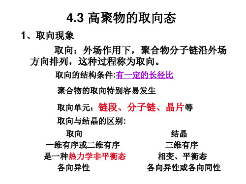 高分子物理 取向态