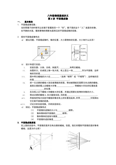第6讲 平面镜成像