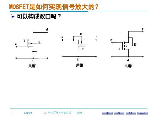 MOS场效应管特性曲线及主要参数