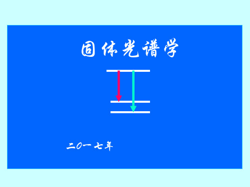 固体光谱学 第一章 光学常数及色散关系