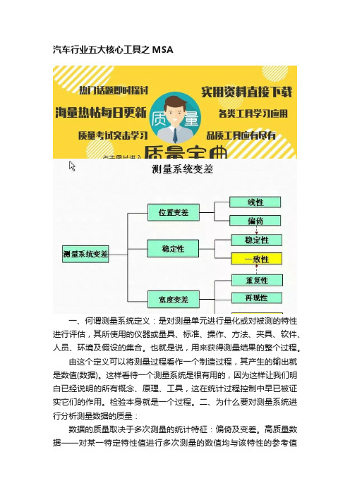 汽车行业五大核心工具之MSA