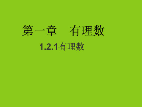 人教版数学七年级上：1.2.1有理数课件(16张PPT)