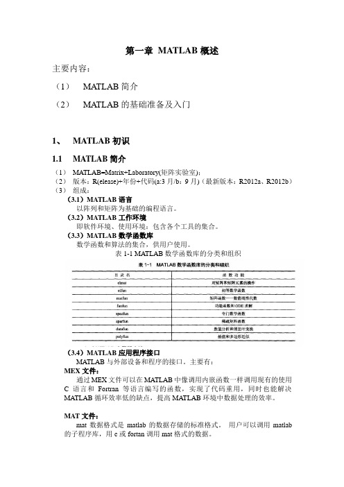 第一章MATLAB概述剖析