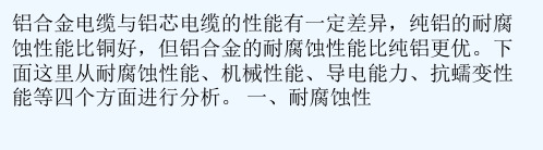 铝合金电缆与铝芯电缆的性能比较 优缺点又有哪些