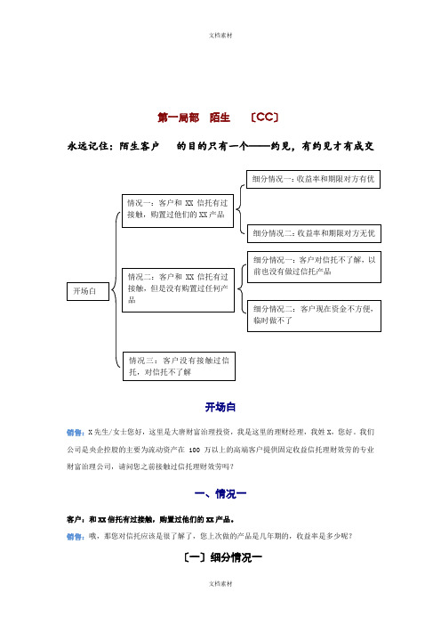 信托电话营销话术