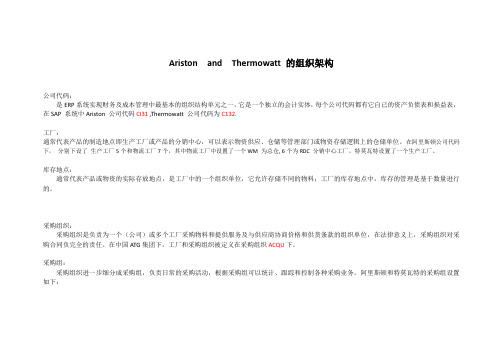 Ariston和Thermowatt组织架构