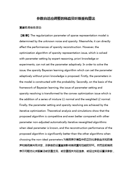 参数自适应调整的稀疏贝叶斯重构算法