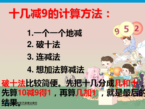 最新人教版一年级数学下册十几减8的计算方法课件