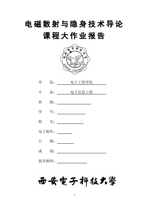 电磁散射与隐身技术导论课程报告