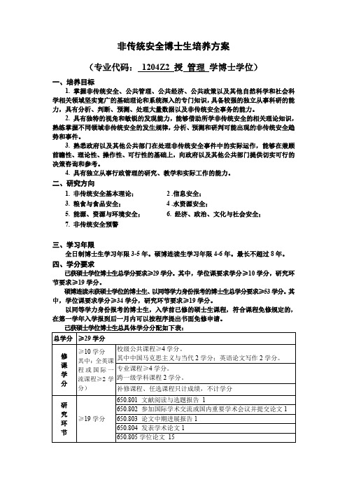 行政管理博士生培养方案