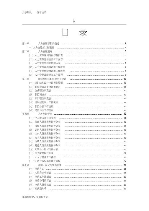 HR必备—人力资源管理手册