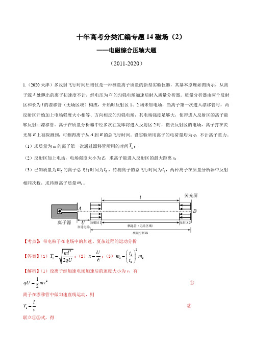 14 磁场2高考真题分项详解(解析版)