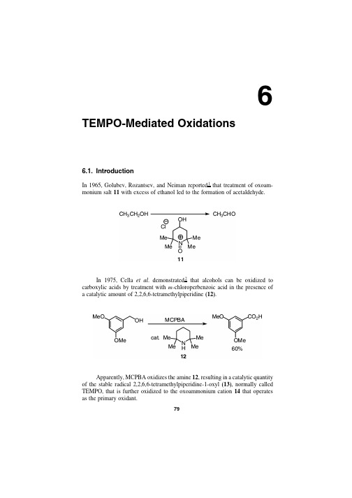 TEMPO-Mediated Oxidations