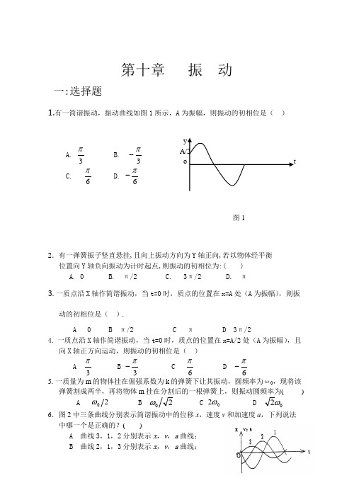 洛阳理工学院大学物理期末考试题库第十章振动