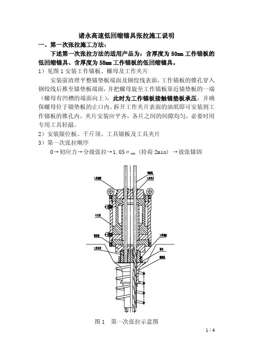 诸永高速低回缩二次张拉操作说明