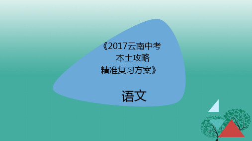 【最新中考语文复习】2020年云南省中考语文《古诗词鉴赏》ppt精准复习课件