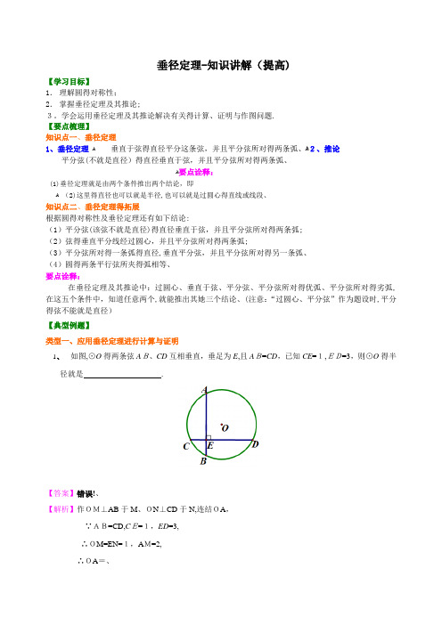 垂径定理—知识讲解(提高)