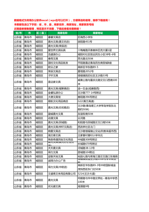 2020新版山东省青岛市城阳区文具工商企业公司商家名录名单黄页联系电话号码地址大全198家