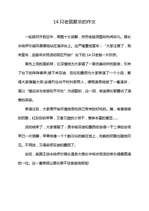 14只老鼠聚会的作文