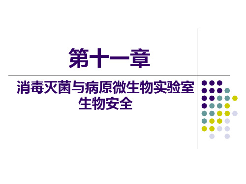 《医学免疫学与医学微生物学》课件第十一章-消毒灭菌与病原微生物实验室生物安全