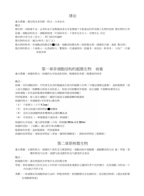 微生物知识点整理(大学期末复习课件).docx