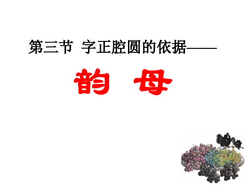 教师语言艺术课件：第一章第三节 字正腔圆的依据——韵母